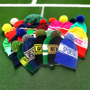 <span class=keywords><strong>Bonnet</strong></span> en acrylique personnalisé à rayures avec <span class=keywords><strong>pompon</strong></span>, lettres brodées, <span class=keywords><strong>bonnet</strong></span> en <span class=keywords><strong>tricot</strong></span>, sports d'hiver, voyage, protection des oreilles, chapeaux Bobble - Product Image 2