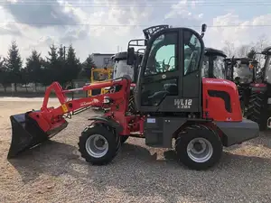 Wheel loader 1.0tone radlader epa wheel loader Kanada 0,8ton garpu mini Eropa wheel loader dengan pto