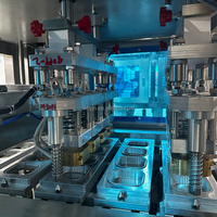 Machine de remplissage et de scellage automatique à haute capacité pour aliments humides pour animaux de compagnie, boîte de repas pour animaux de compagnie, plateau en aluminium