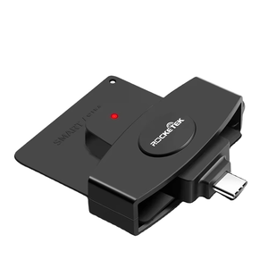 <strong>ROCKETEK</strong> Portable Mini USB-C <strong>Card</strong> <strong>Reader</strong> CR336 ISO7816 for ID IC <strong>Card</strong> USB-A/C Compatible with Laptop Phone Mac - Product Image 1