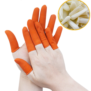 Противоскользящие, противоударные рабочие перчатки с покрытием из тонкого латекса ESD, 100% чистый натуральный латекс для оранжевых латексных перчаток cleanroom - Product Image 2