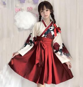 Ecoparty Kimono Sakura estilo japonés estampado Floral Vintage Vestido Mujer Oriental Camelia amor disfraz <span class=keywords><strong>Haori</strong></span> Yukata - Product Image 6