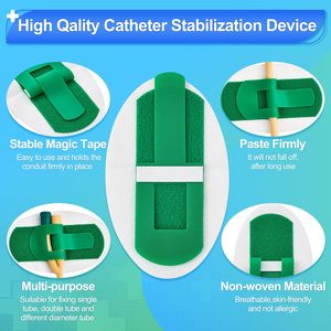 Perangkat Penstabil Kateter Hijau & Putih, Perekat Tempel Penahan Kantong Urin di Kaki untuk Tabung PEG/G/Tabung Makan - Product Image 3