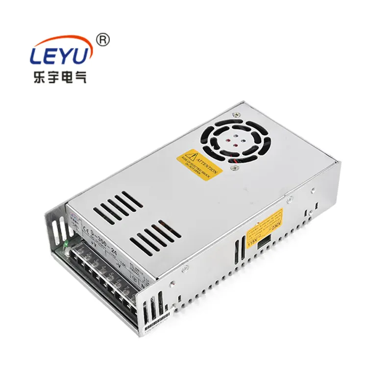 LEYU S-350-24 1A 2A 3A 5A 8A 10A 15A 20A 30A 5v 12v 24v 48v ac dc alimentation à découpage à led ultra mince