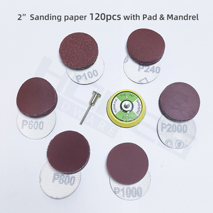 ชุดกระดาษทรายกลม Oem1 ขนาด 1 <span class=keywords><strong>2</strong></span> 3 นิ้ว 30 50 60 100 120 200 ชิ้น พร้อมแกนจับแบบตะขอและห่วง แผ่นใยขัด ชุดเครื่องมือขัด - Product Image 5