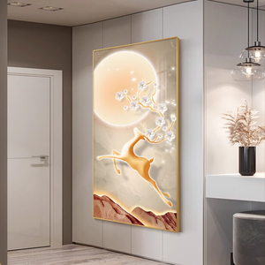 Vendita calda di cristallo porcellana diamante Artwork pittura <span class=keywords><strong>cervo</strong></span> moderno per Hotel - Product Image 3