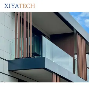 Xiyatech Nhà cung cấp tùy biến nóng người bán ban công kính đen lan can chủ phụ kiện