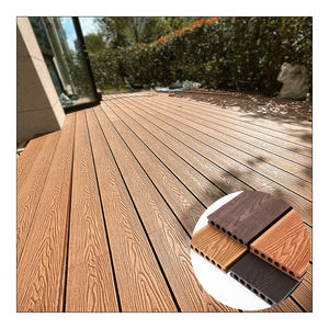 Plancher de jardin et de balcon carré/rond creux en bois composite WPC avec double couleur - Product Image 1
