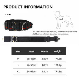 <span class=keywords><strong>Best</strong></span> Verkopende Zware Tactische Hondenhalsband Verstelbare Bandjes Veilig Gesp Meerdere Kleuren Voor Honden - Product Image 6