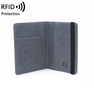 Portefeuille de <span class=keywords><strong>luxe</strong></span> pour passeport en cuir avec blocage RFID, en matériau PU élastique, pour la famille - Product Image 5