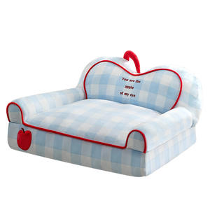 Hunden est Umwelt freundliches Plaid muster Baumwolle Füllen Sie Four Seasons Universal Abnehmbares wasch bares Princess-Bett Sofa Sleeping <span class=keywords><strong>Pet</strong></span> - Product Image 5