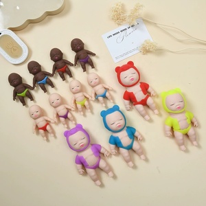 Lovely Black and White Baby Doll <b>Squishy</b> Toys TPR Soft Stress Relief Toys Bulk Assorted Mini Party Favors Gifts Birthday for Kid - Product Image 4