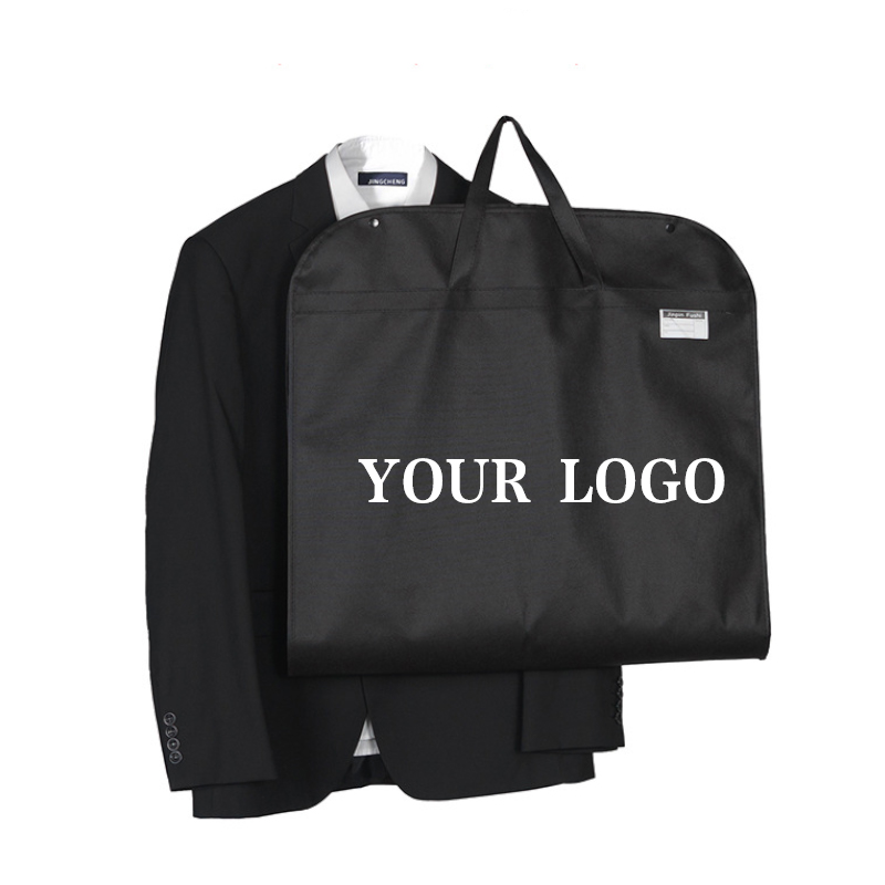 Мешки для одежды, черные пылезащитные мешки для одежды для хранения и костюма, вешайте одежду на молнии, пылезащитный костюм с пользовательским логотипом, пылезащитные