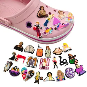 Toptan amerikan şarkıcı serisi dekore ayakkabı Charms takunya yumuşak PVC ayakkabılar aksesuarları ayakkabı takılar