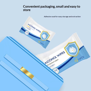 ผ้าเช็ดทำความสะอาดแอลกอฮอล์ฆ่าเชื้อโรค<span class=keywords><strong>75</strong></span>องศาทำจากวัสดุที่มีลักษณะเป็นสปอร์แลคขนาด SJ-001บรรจุภัณฑ์ขนาดเล็กพกพาได้10ถุงผ้าเช็ดทำความสะอาด - Product Image 2