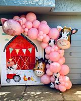 Ballons en aluminium animaux de la ferme : cochon, mouton, cheval, poulet, vache pour enfants, thème ferme, anniversaire, baby shower, décorations de fête à la ferme