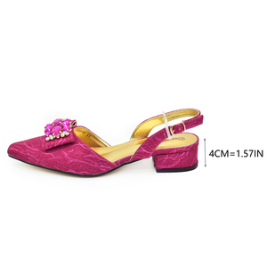 Scarpe e borse italiane con <span class=keywords><strong>tacchi</strong></span> <span class=keywords><strong>bassi</strong></span> più venduti in fabbrica per feste africane 4CM - Product Image 6