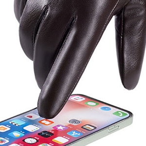 FF589 gants d'hiver en <span class=keywords><strong>cuir</strong></span> pour hommes et femmes, pour l'extérieur, doublés de peluche, pour écran tactile, moto, cyclisme, conduite - Product Image 5