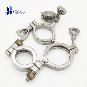 כיתה מזון 50.5 304 נירוסטה 316 סניטרית sanitary sus כבד תלתן מהיר tc צינור clamp צינור מהדק מתאים ברזל ריתוך + סט אטם סט - Product Image 3