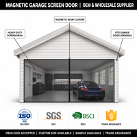 Moustiquaire magnétique pour porte, rideau anti-moustiques en fibre de verre, auto-scellante, mains libres, pour garage, patio, coupe-vent, taille personnalisée, vente en gros