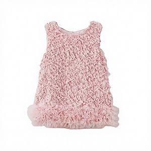 Vestido Maxi Casual de Otoño Invierno para Niñas, Cuello Redondo, Sin Mangas, Estilo Tutú, Transpirable, Ecológico, con Lazo Estampado, 100% Poliéster - Product Image 2