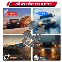 Nouveau modèle de tapis de voiture 3D en TPE, tapis de sol de voiture imperméables, tapis de sol pour Toyota Highlander 2020-2024, 7 places, rayures classiques