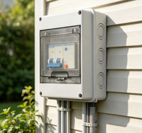 Boîtier de distribution électrique DR en acier IP55 avec panneau de commande de disjoncteur et verrouillage intelligent 63A 100A AC 400V