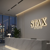 Papan Nama Rumah 3D Backlit Custom yang Tahan Lama dan Stabil, Papan Nama Gedung 3D Backlit, Papan Nama LED 3D Backlit