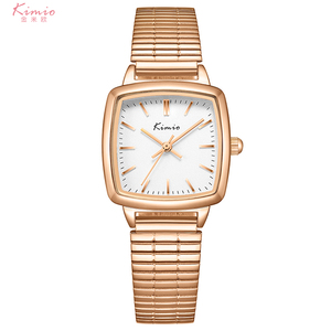 Montres pour femmes KIMIO Manufacturer Square Gold, boîtier en alliage, design <span class=keywords><strong>classique</strong></span> de luxe, ensemble de montres pour femmes. - Product Image 4