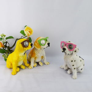 Solar <b>Dog</b> Garden <b>Lights</b> Resin Outdoor Decor LED Waterproof Solar Powered Free Standing Spot <b>Dog</b> Statues - Product Image 1