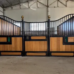 10ft 12ft 14ft Fancy Portable Cheap Horse Barn Stalls Fence Panel with Split Doors