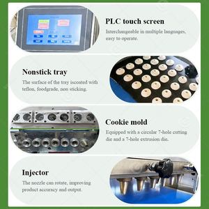 Máquina para hacer galletas y galletas de masa multigota comercial eléctrica/de gas de alta productividad completamente automática para panadería - Product Image 5