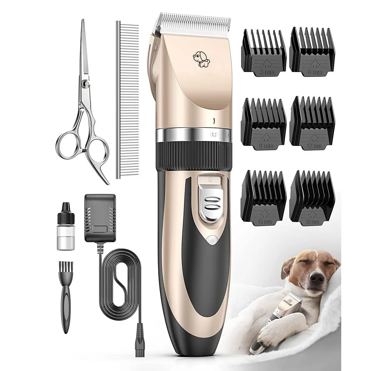 Elektrische Puppy Grooming Scheerapparaat Set Reiniger Scheermes Snijder Hond Tondeuse Trimmer Voor Huisdieren