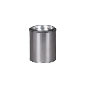 China Supplier 500ML Silver Round Paint Packaging Tin Can With Lever Lids