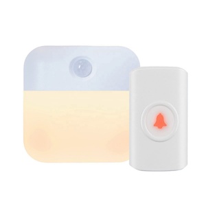 Sonnette sans fil alimentée par batterie, portée 200 m, 60 mélodies, avec détecteur de mouvement et lumière LED nocturne, sans fil - Product Image 1