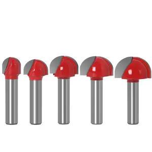 Fraise à bout rond à tige de 8mm, fraises CNC à noyau de rayon, boîte de routeur en carbure solide, outils pour le travail du bois