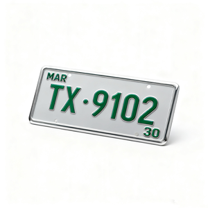 Placa de Matrícula de Coche con Diseño de Logotipo en Relieve, Nueva Placa de Matrícula de Metal de Aluminio con Número de Licencia - Product Image 1
