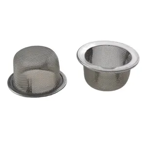 Layar baja tahan karat berbentuk mangkuk baja tahan karat dengan pinggiran berlapis layar filter pipa tembakau