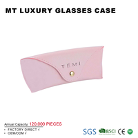 Étuis à lunettes en cuir PU de haute qualité, sac portable et élégant, logo personnalisé