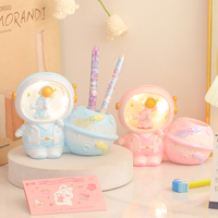 Porte-stylo LED créatif et moderne à piles, veilleuse de chevet en résine, rangement de bureau, décoration, cadeau pour