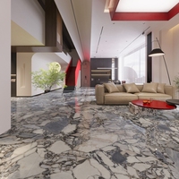 Carreaux de sol et de mur en pierre frittée haute brillance 1200x2400mm 9mm d'épaisseur pour hôtels et villas Design moderne Garantie 5 ans