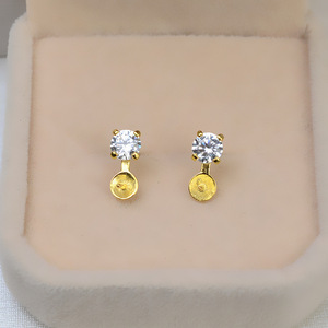 ต่างหูเงินแท้ S925 แบบห่วงประดับมุก 7 เม็ด สำหรับงาน DIY  อะไหล่เครื่องประดับ 5583 - Product Image 3