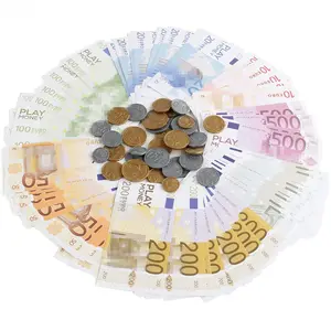 Nicro Puzzle Game Supplies Simulation Prop Money Euro Banknote Toy Bar Hard Activity Banknote Props Coin Prop Money