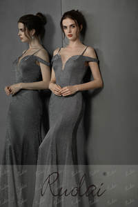 Ruolai خمر السباغيتي حزام حورية البحر كريب حزب حفلة موسيقية فساتين السهرة النساء - Product Image 3