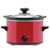 Kitchen Appliances Germany Standard ETL Electric <strong>Red</strong> color Crock ceramic pot 1.5L Round Manual Mini <strong>Slow</strong> <strong>Cooker</strong> - Product Image 2