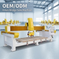 Scie à pont CNC automatique 4 axes 4+1 pour la découpe de dalles de granit et de marbre pour comptoirs de cuisine