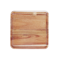 Plateau rectangulaire en bois d'acacia, plateau de service, plateau à thé, fruits, légumes, pain, gâteau, plateau de service, fruits secs, collation, petit-déjeuner