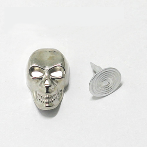 Jean Boucle Métal Alliage Crâne Rivets Appuyez sur Stud Tête Boutons Pointes Décoration Vêtement Crâne Rivet - Product Image 2