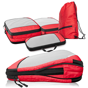 Cubes de compression pour bagages, 5 ensembles, organiseurs de bagages de <span class=keywords><strong>voyage</strong></span>, sacs organisateurs extensibles pour valises, sacs pour articles essentiels de <span class=keywords><strong>voyage</strong></span> - Product Image 1