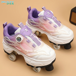 Patins à roulettes déformables 2-en-1 SeeMore avec roues amovibles et double rangée de roues invisibles - Product Image 1